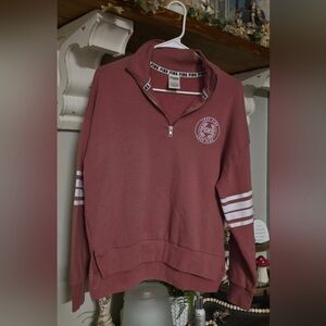 PINK Victoria's Secret Zip-Up Sweater - Dusty Rose